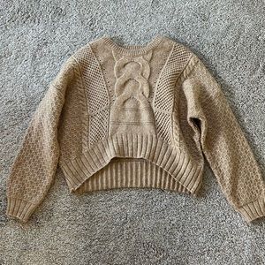 Tan cropped sweater